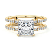 2.50 CT Princess Cut Lab Grown Diamond Engagement Ring Mapple Gems